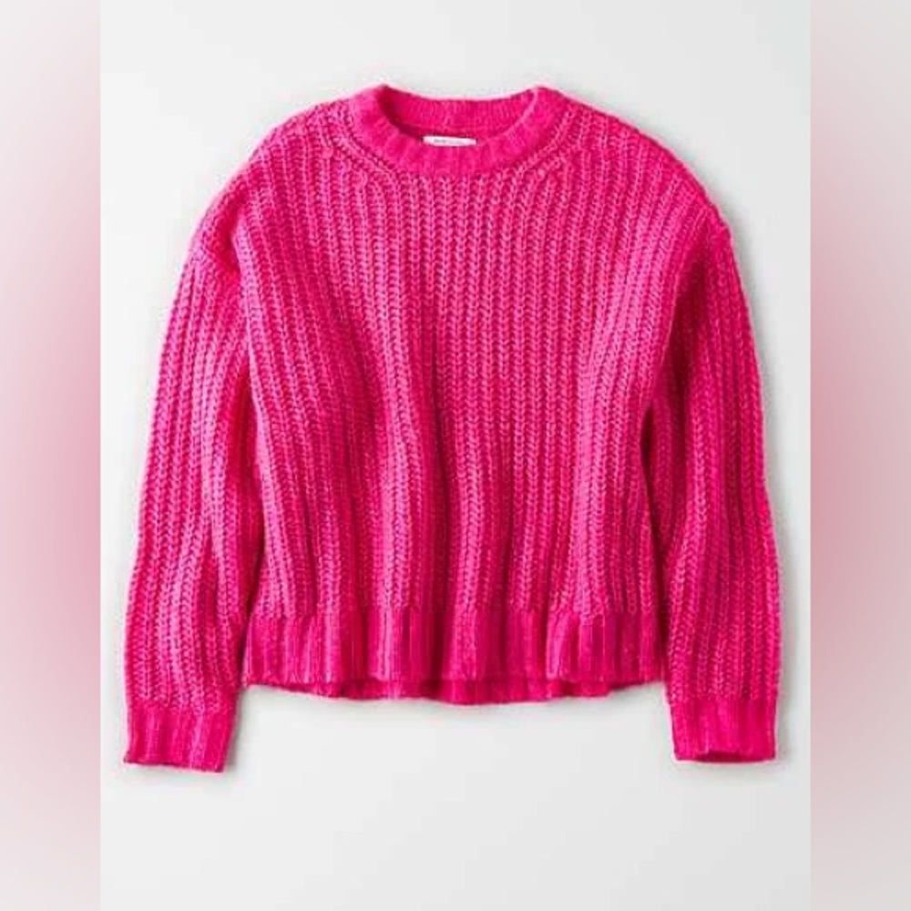 American Eagle Women's Pink Sweater